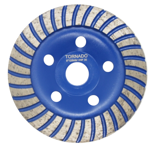 5" 125mm cyclone cup wheel 30grit very hard floor blue