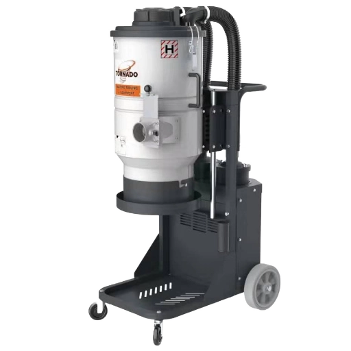tiv2000 single phase 2 motors h class dust extractor and adjustable height with longo pack bag system